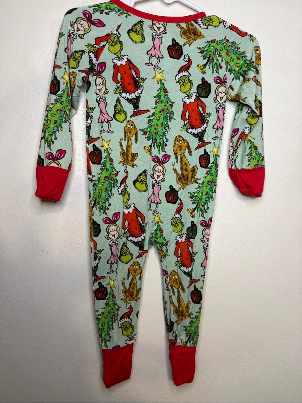 The Grinch Who Stole Christmas Sleeper Pajamas Bamboo Baby Boy 3-6 Months